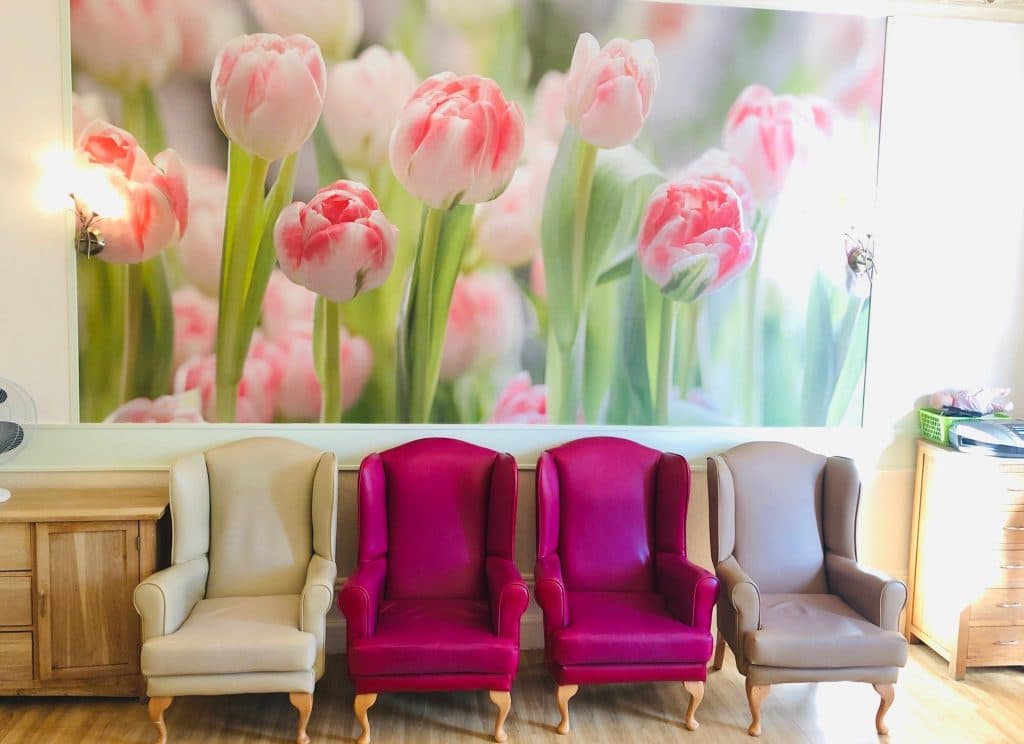 Lounge seating at Abbendon Nursing Home