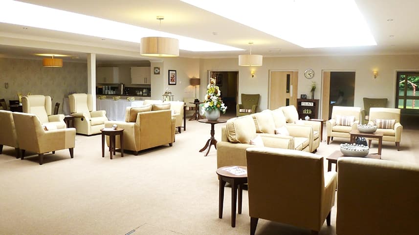 Lounge at Abbey Grange Nursing Home
