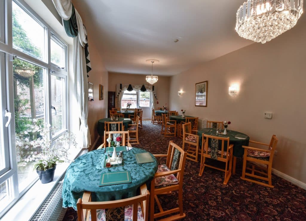 Dining room at Abbey Lodge Residential Home