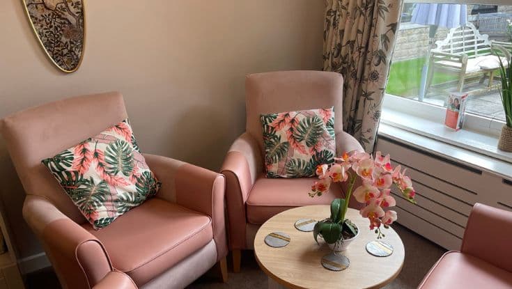 Seating area at Aberford Hall