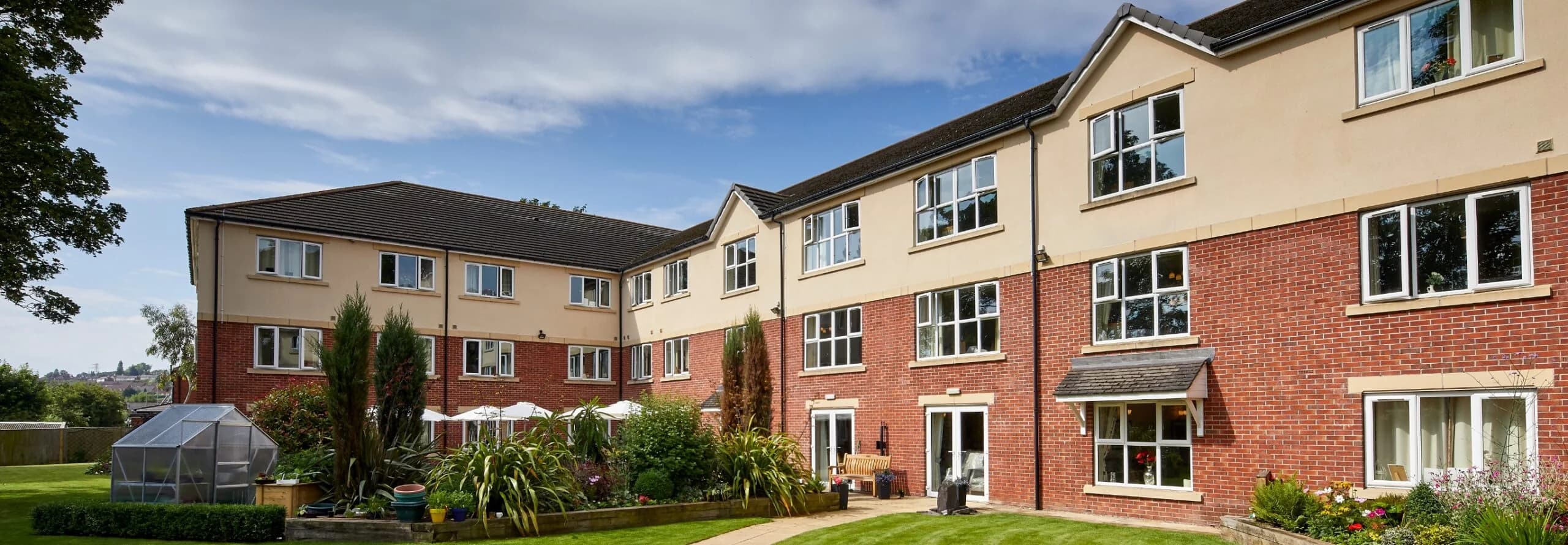 Exterior and gardens of Aire View Care Home