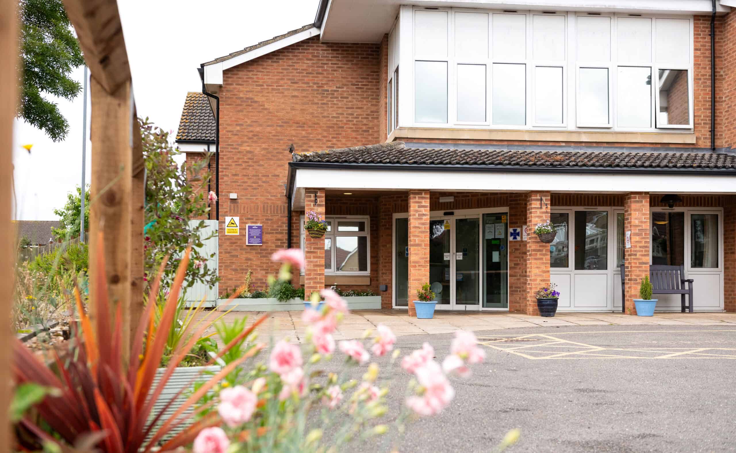 Entrance at Amberley Hall Care Home