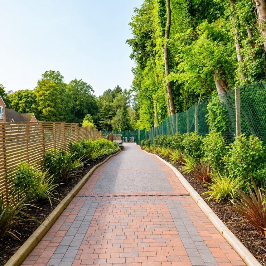 Garden path at Apple Hill
