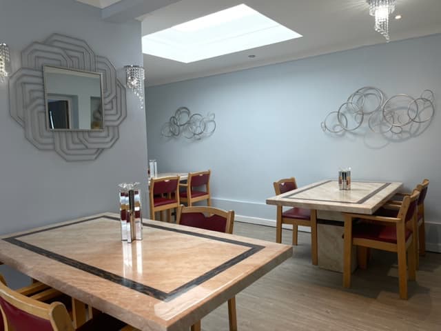Dining room at Aquarius Care Home