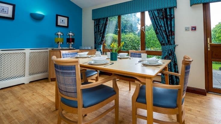 Dining room at Ash Court Care Home