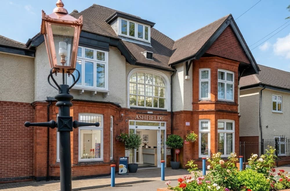 Entrance at Ashfields Care Home