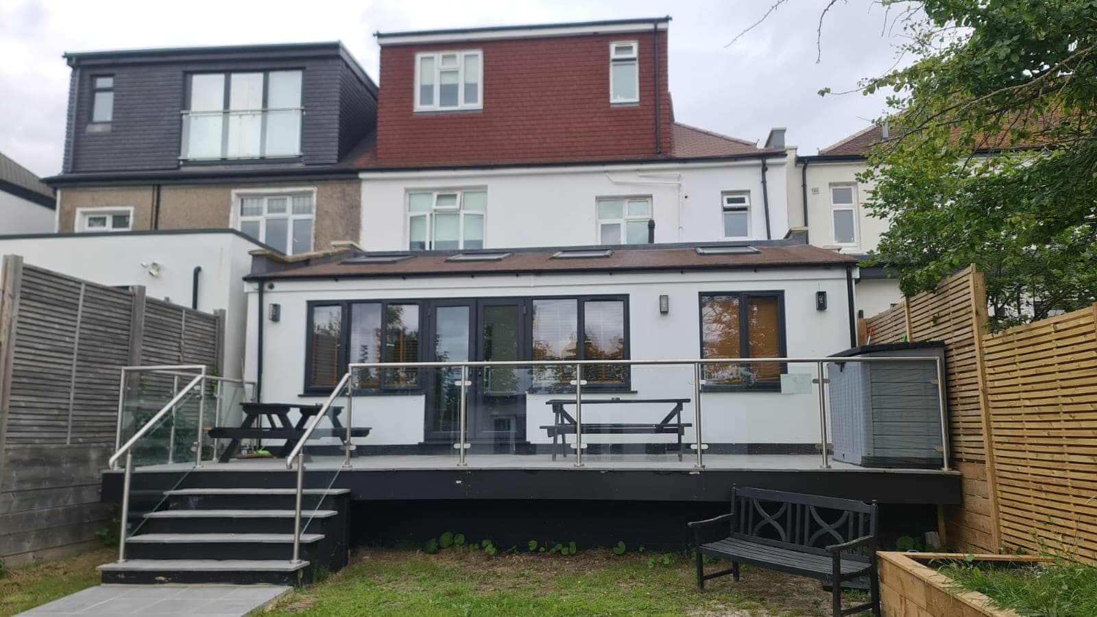 Exterior and terrace at Baring Lodge Residential Home