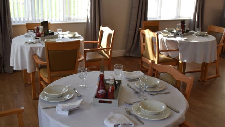 Dining room at Brierton Lodge Care Home