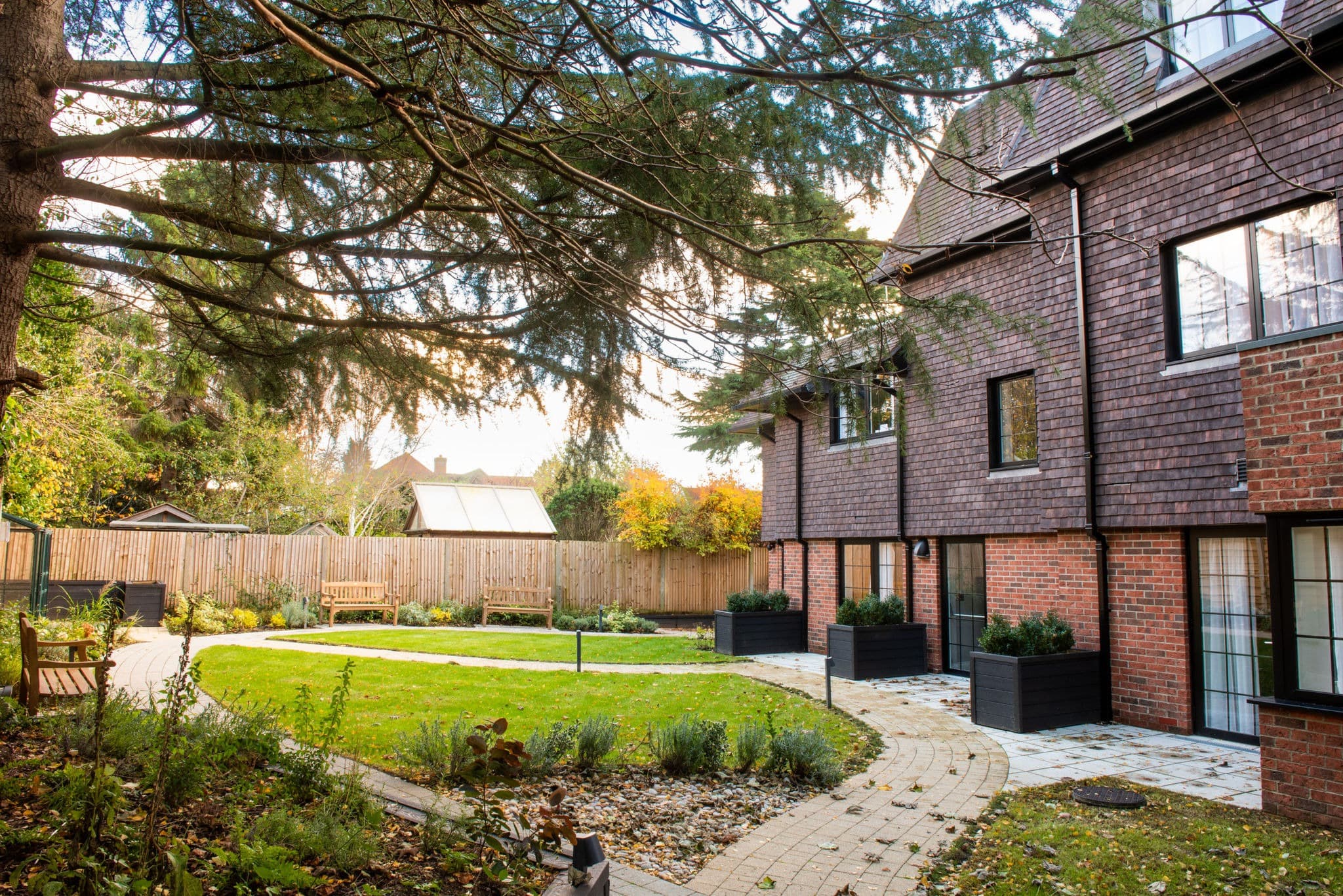Exterior and garden at Burford House Care Home