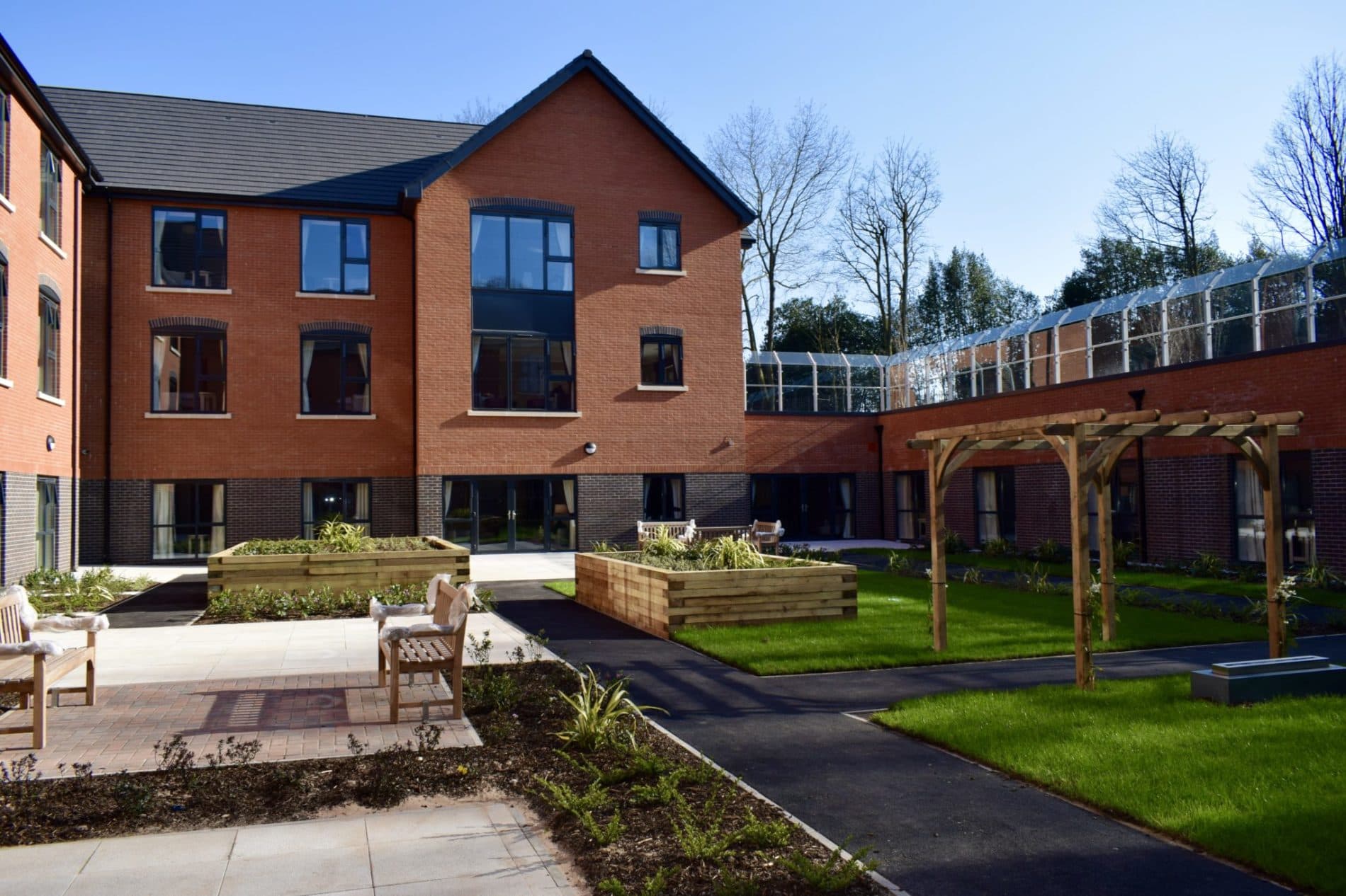 Exterior and garden at Castlehill Specialist Care Centre
