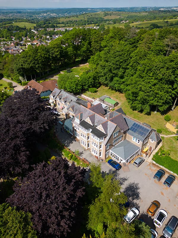 Aerial exterior at Daneswood Care Home