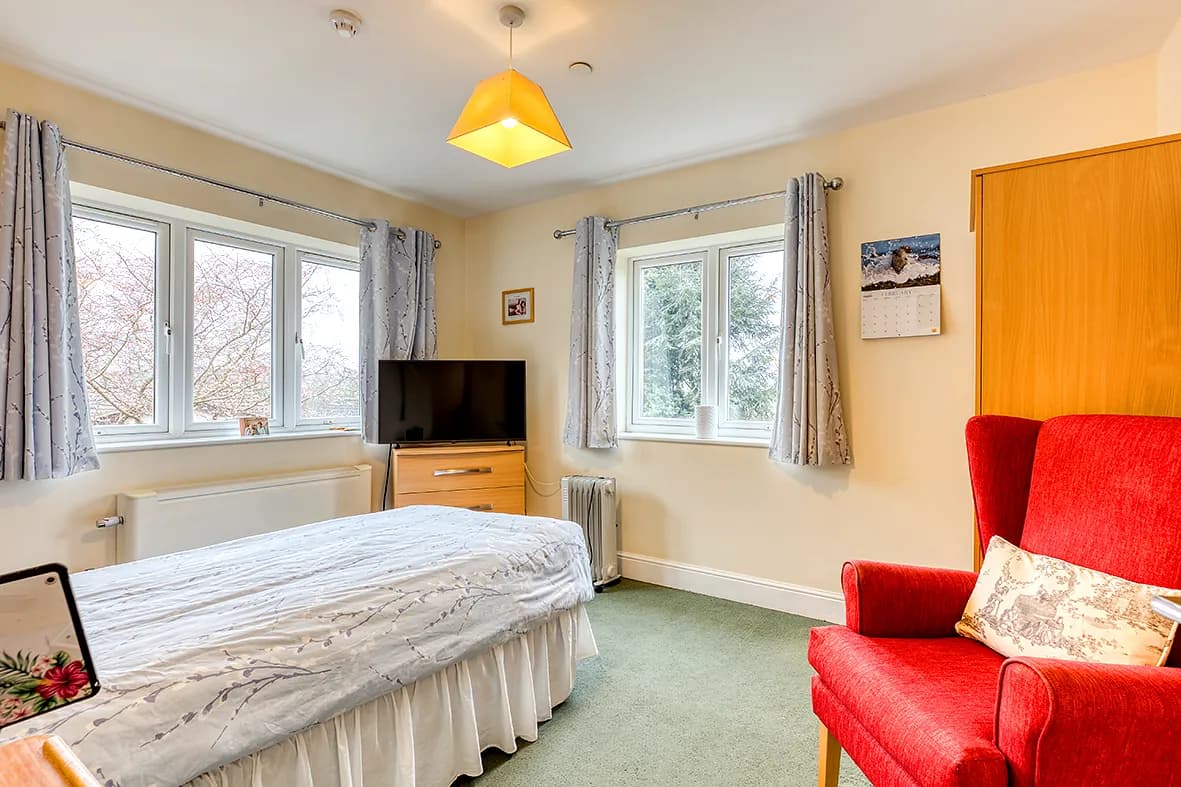 Bedroom at Falcon House Residential Home