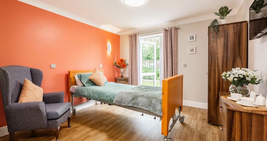 Bedroom at Four Oaks Care Home