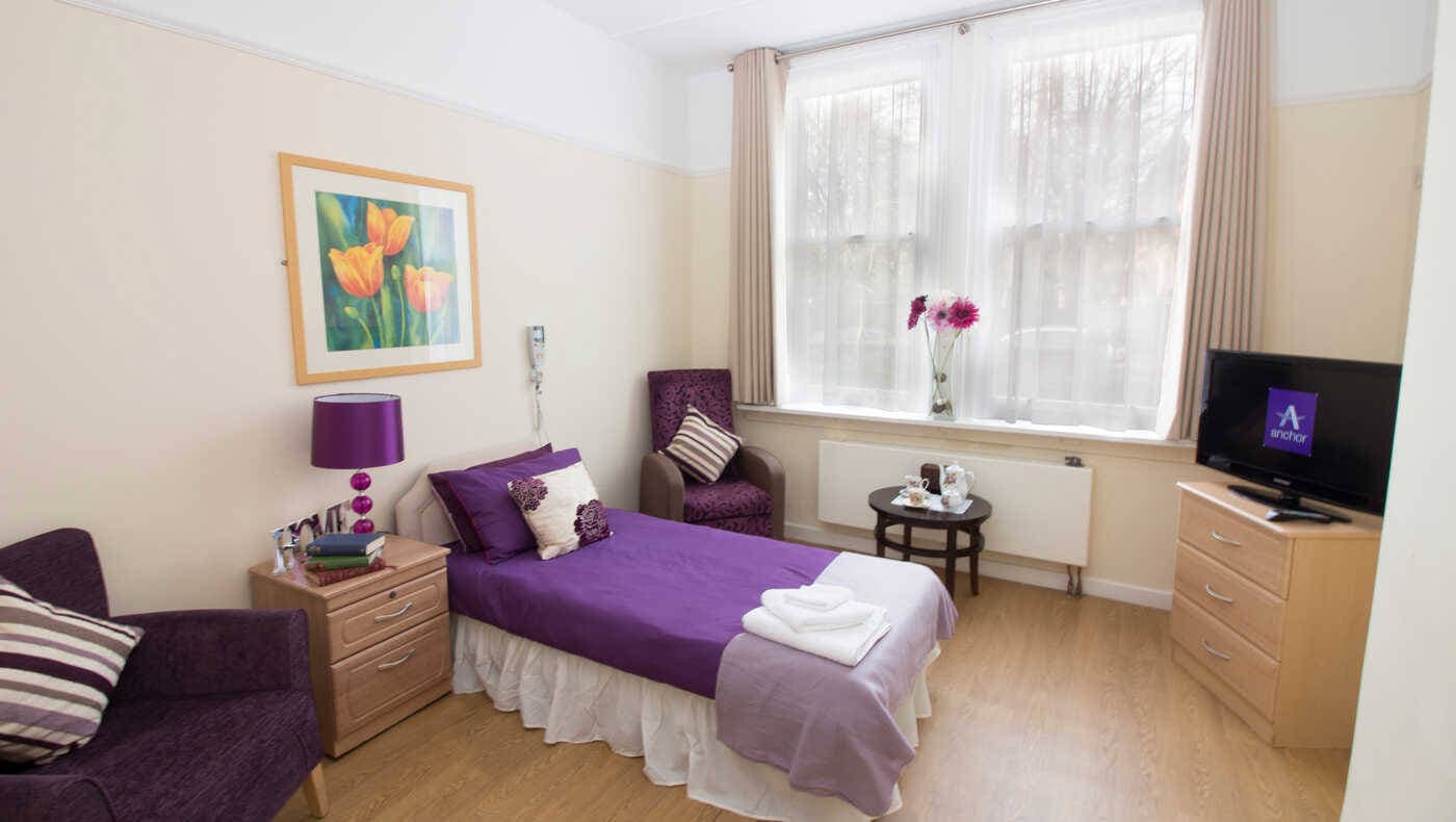 Bedroom at Halcyon Court Care Home