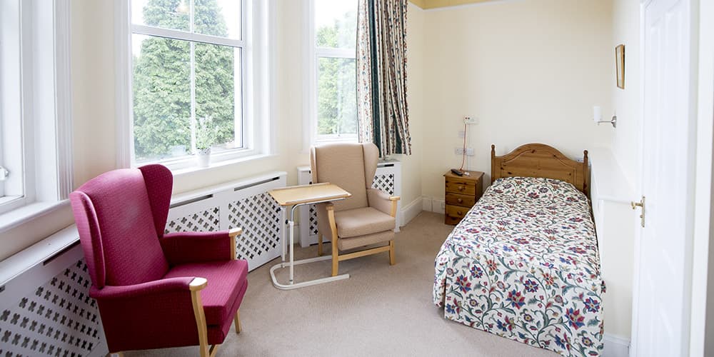 Bedroom at James Hirons Care Home