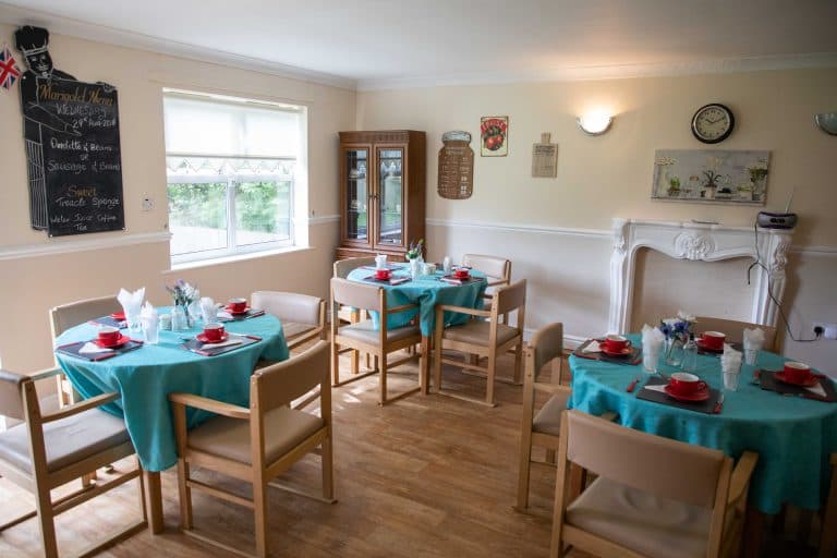 Dining room at Marigold Nursing Home