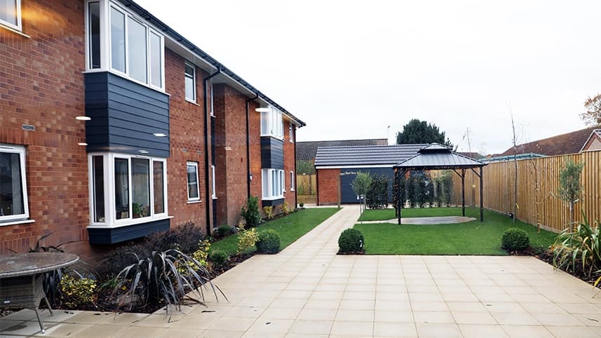 Exterior and courtyard at Neale Court