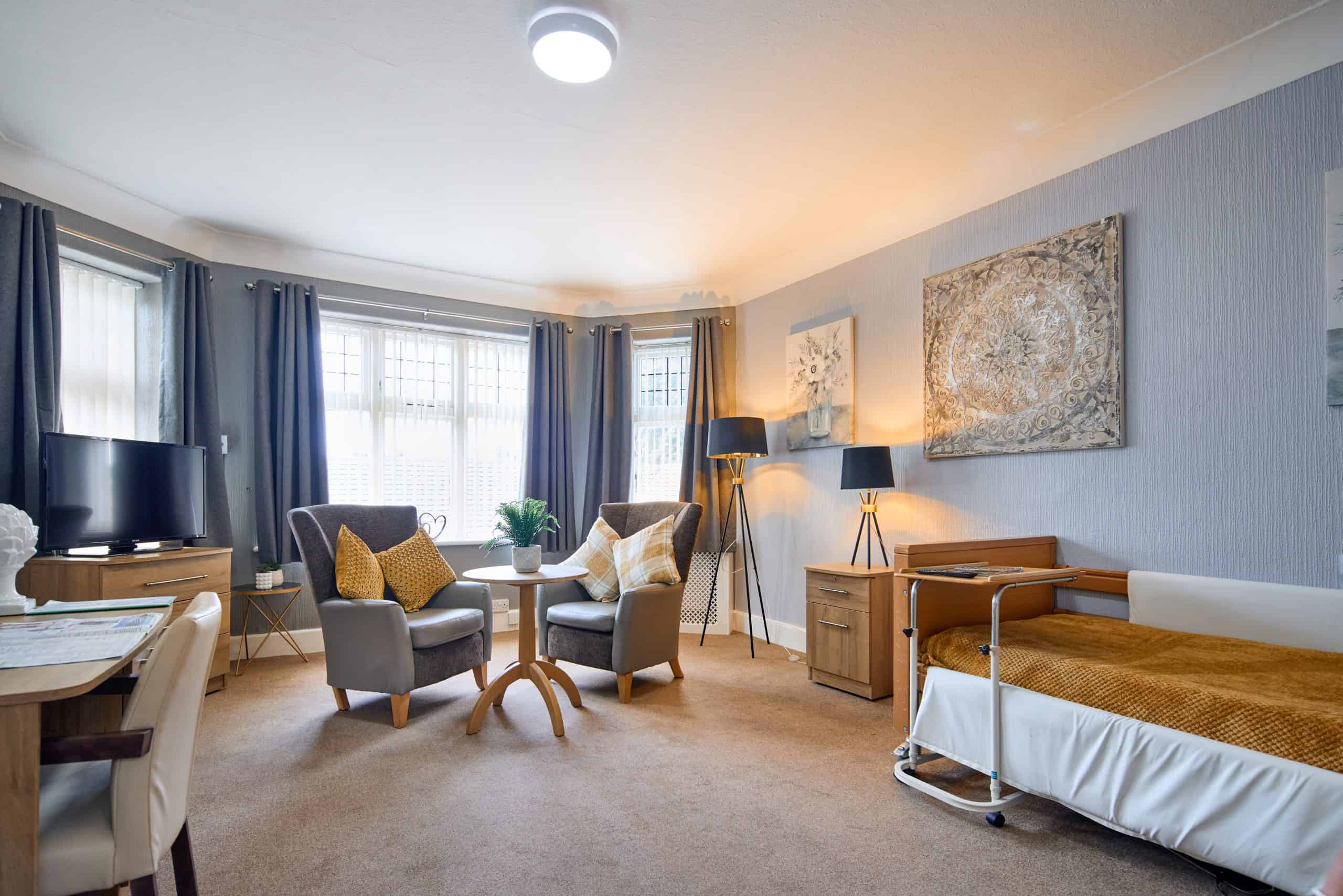Bedroom at Oaklands Care Home