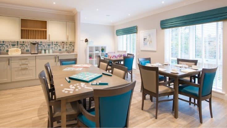 Dining room at St Clare's Court