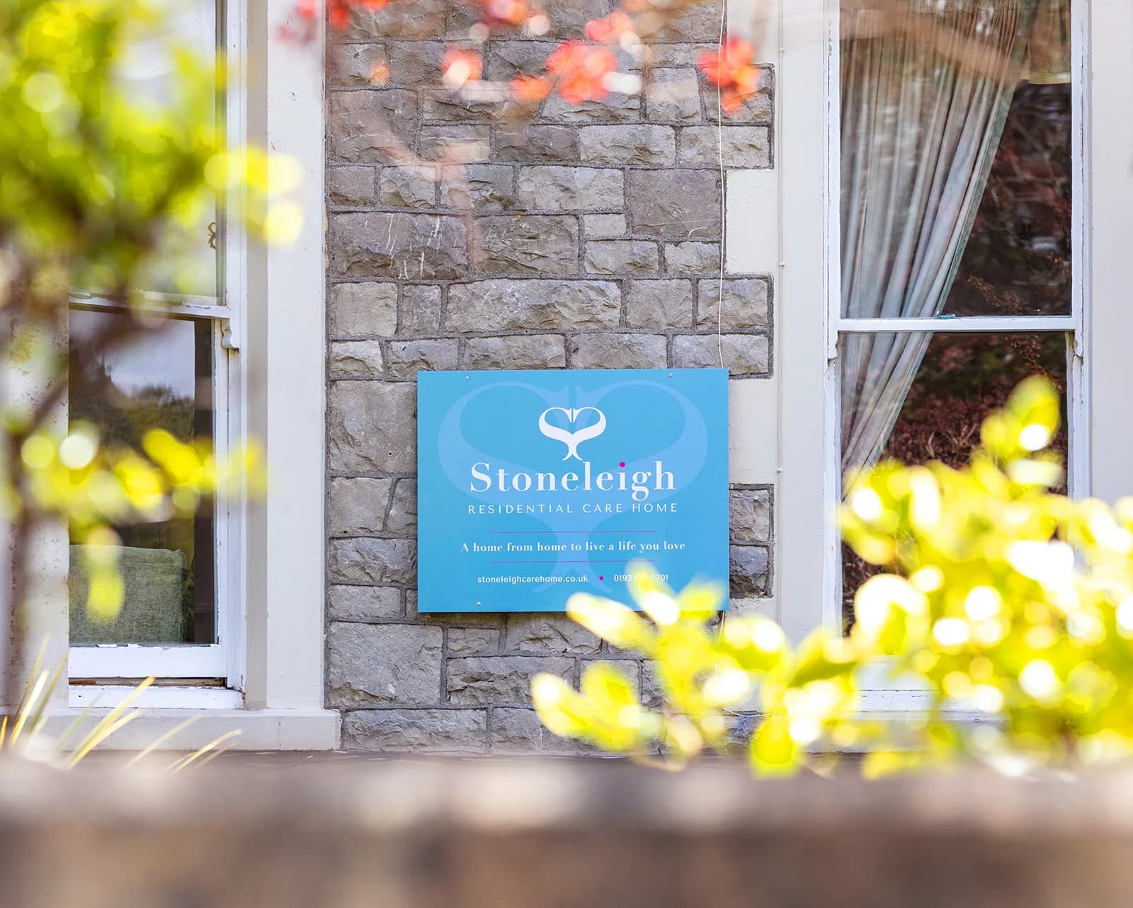 Exterior signage at Stoneleigh Residential Care Home Limited