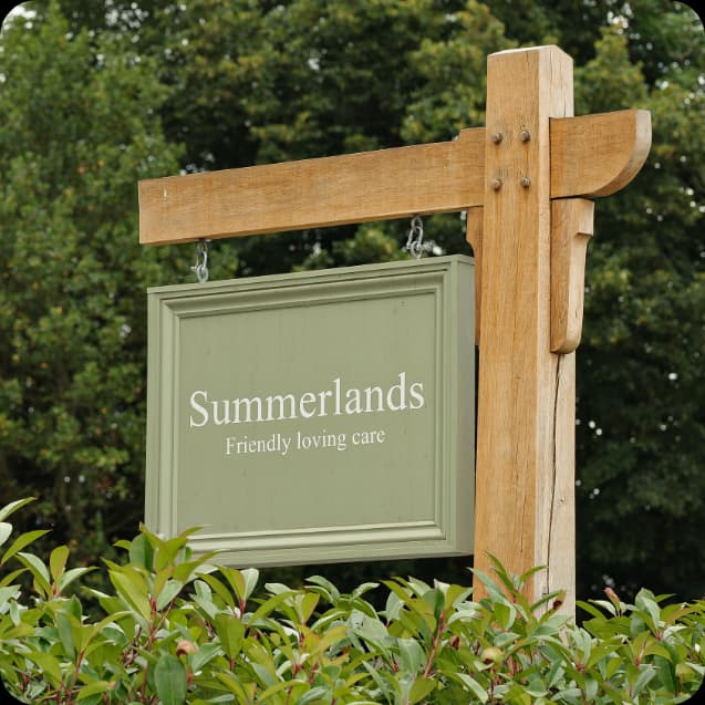 Entrance signage at Summerlands