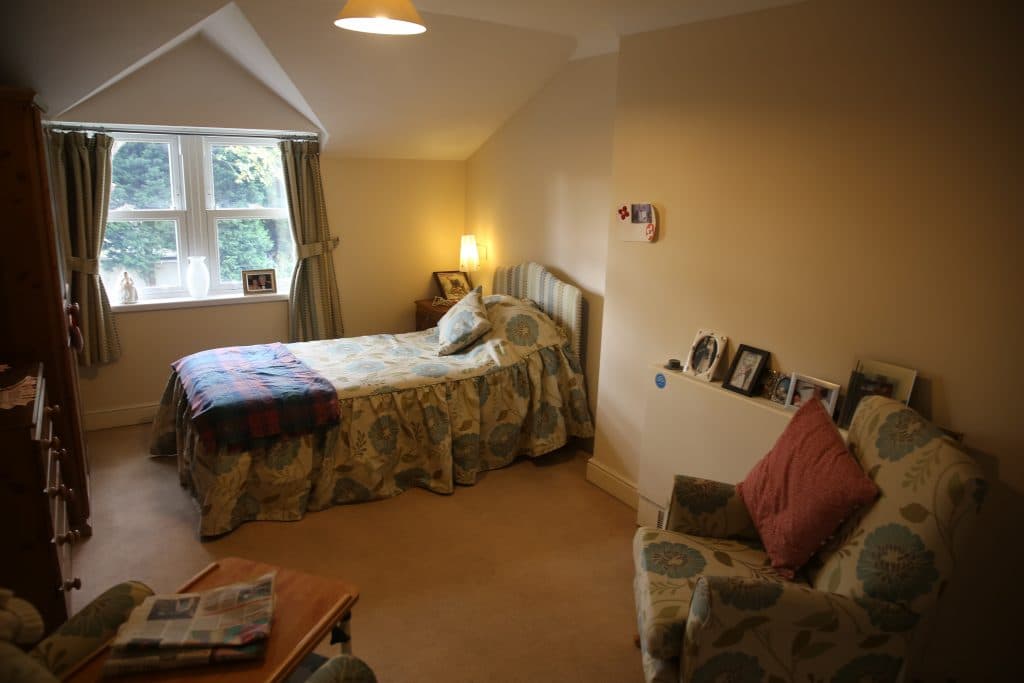 Bedroom at Sutton Village Care Home