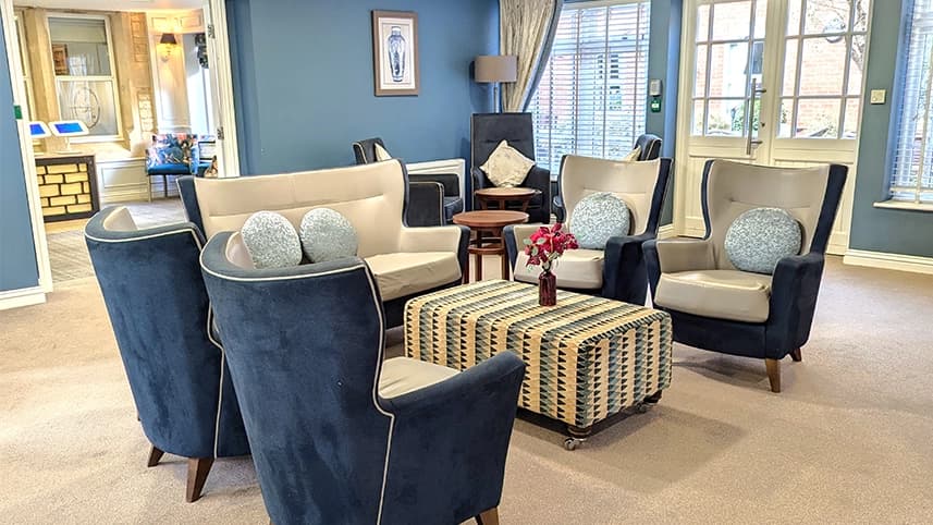 Lounge at Tallington Lodge Care Home