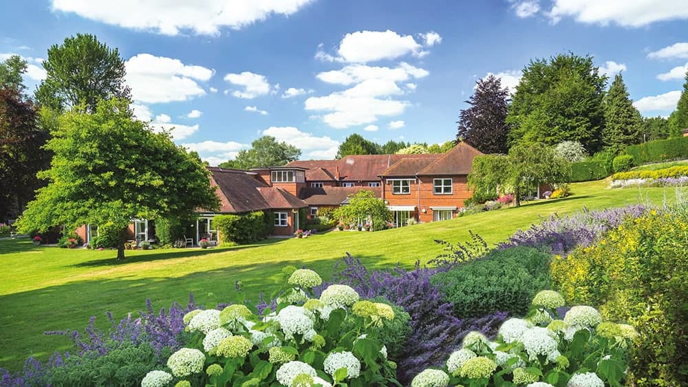 Exterior and garden at The Dower House Nursing Home