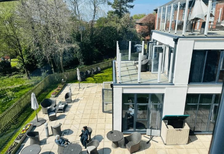 Exterior and patio at The Hazelwell