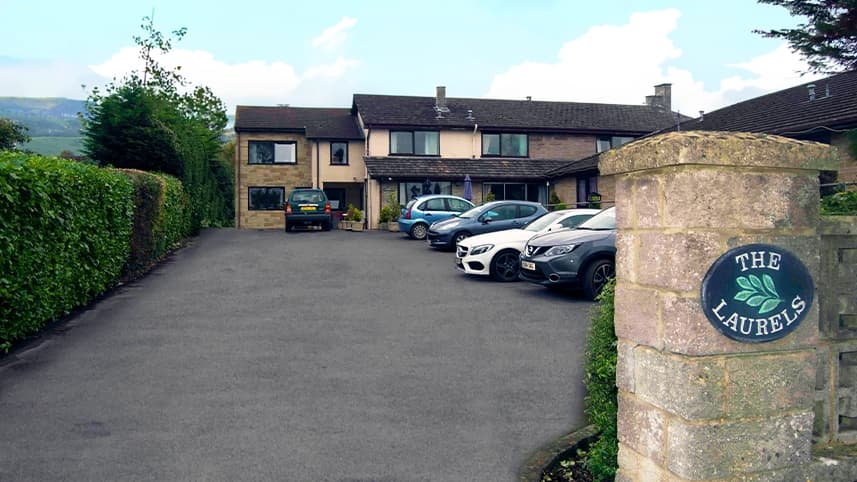 Exterior and entrance at The Laurels
