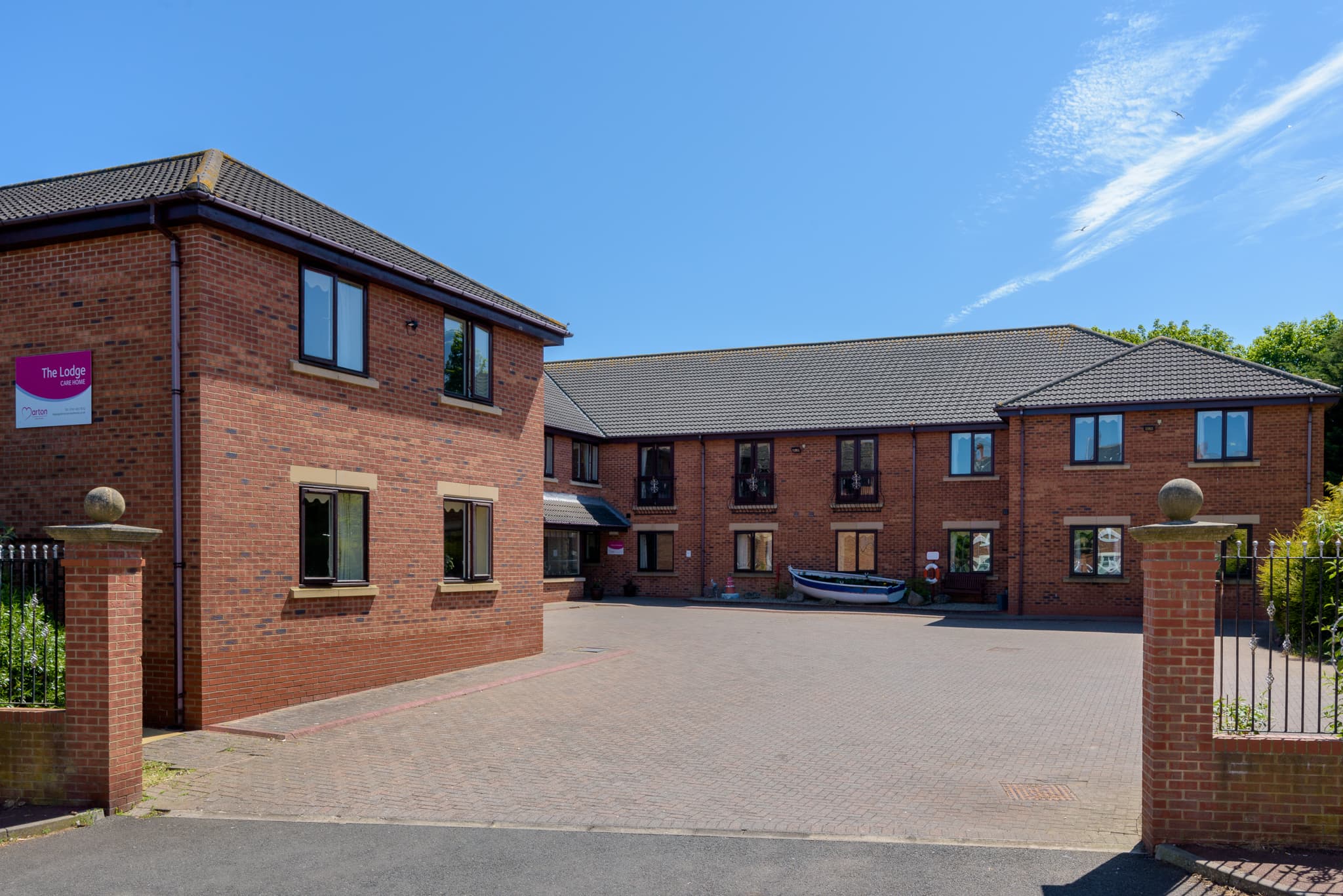 Exterior and entrance at The Lodge Care Home