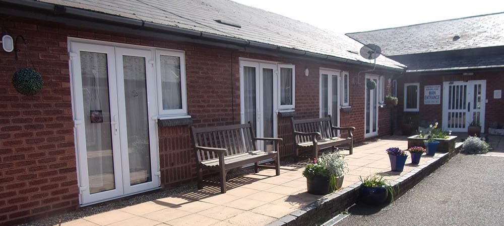 Exterior and courtyard at Tynefield Care Limited