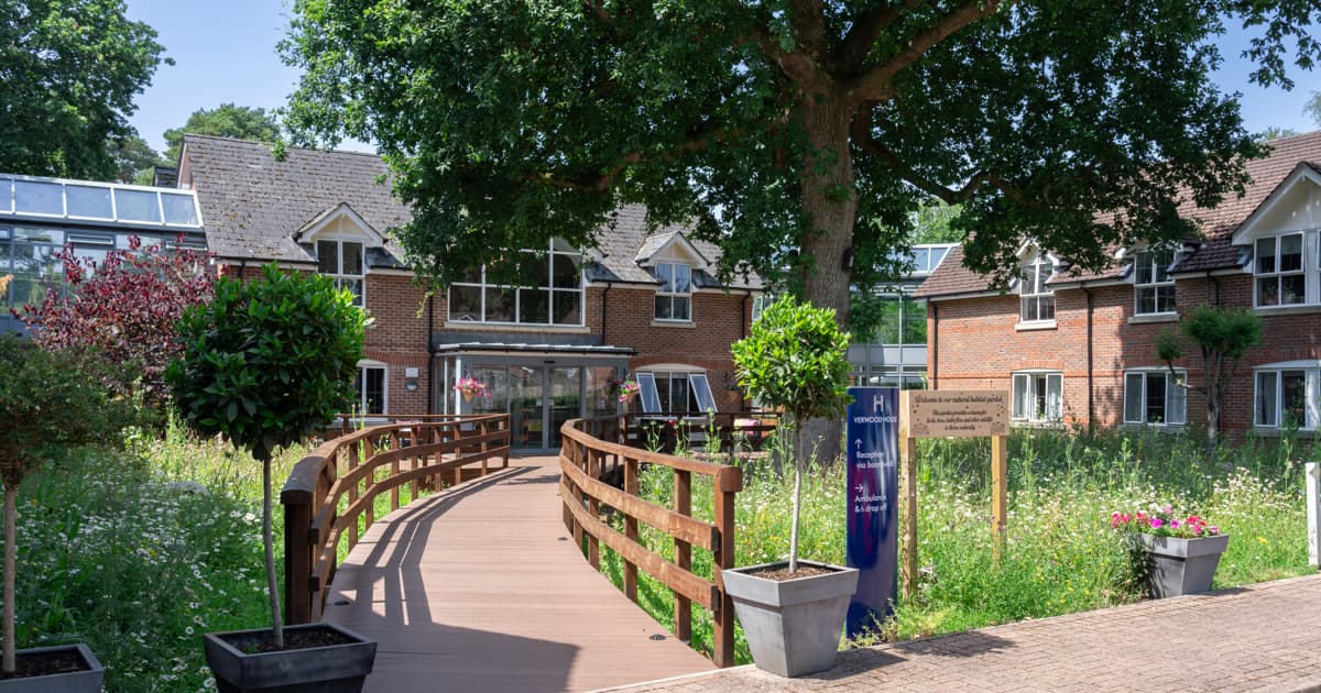 Exterior and garden at Verwood House Care Home