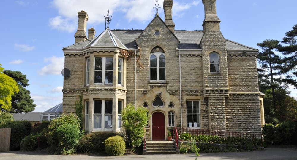 Exterior and entrance at Welbourn Hall Nursing Home