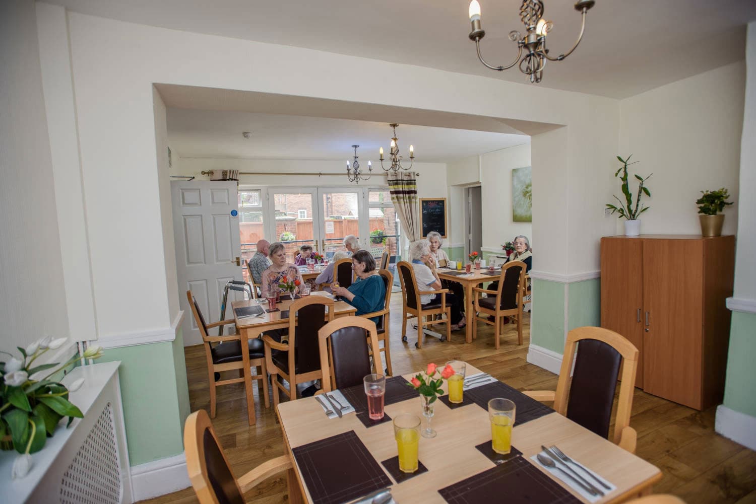 Dining room at Woodeaves Residential Care Home