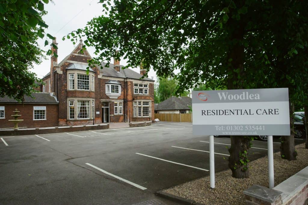 Exterior and entrance at Woodlea Care Home