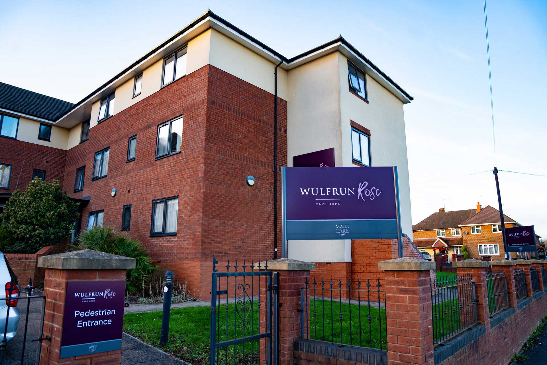 Exterior and entrance at Wulfrun Rose Nursing Home